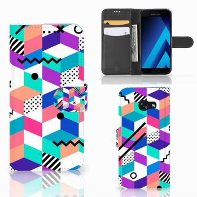 Samsung Galaxy A5 2017 | Book Case | Blokken Kleurrijk