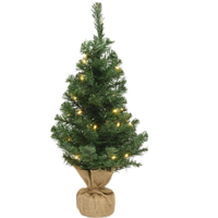 Mini kerstboom Imperial 90 cm met 50 lampjes - thumbnail