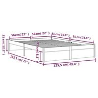 Bedframe massief hout honingbruin 120x190 cm 4FT Small Double - thumbnail