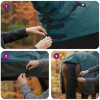 VidaXL Paardendeken donkergroen en zwart 115 cm polyester - thumbnail