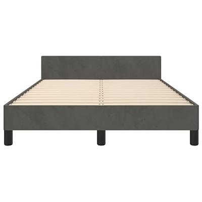 Bedframe zonder matras 120x190 cm fluweel donkergrijs