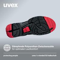 uvex 1 support 8516242 Lage veiligheidsschoenen ESD S3 Schoenmaat (EU): 42 Rood/zwart 1 paar - thumbnail