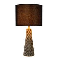 Lucide EXTRAVAGANZA VELVET - Tafellamp - Ø 25 cm - 1xE27 - Zwart - thumbnail