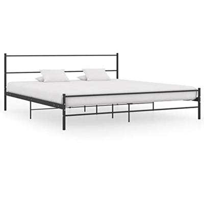 Bedframe metaal zwart 180x200 cm Bedframe metaal zwart 180x200 cm