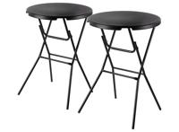 2 Bardi Inklapbare Statafels - 80x110 cm - Zwart - thumbnail