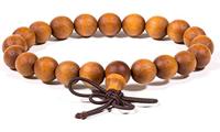 Elastische Mala Armband van Sandelhout - thumbnail