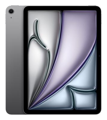 Apple iPad Air 11-inch met M3 chip: Liquid Retina-display, 128 GB, 12 MP camera aan de voor- en achterkant, wifi 6E, gemaakt voor Apple Intelligence, Touch ID, batterij voor een hele dag – Spacegrijs