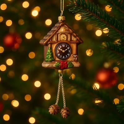 Klok glas L7,1b5,4h24,6 cm goud Decoris - Decoris