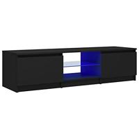 Tv-meubel met LED-verlichting 140x40x35,5 cm zwart - thumbnail