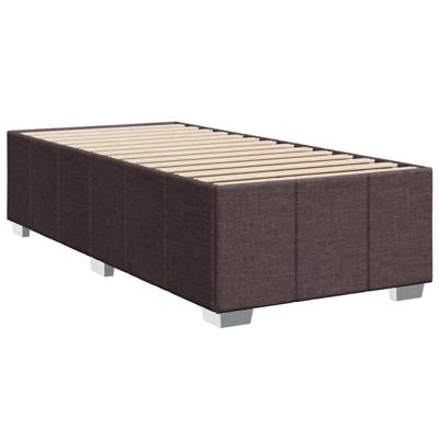 Boxspring met matras stof donkerbruin 90x190 cm - thumbnail