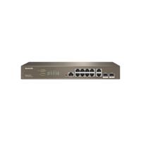 Tenda TEG5312F Gigabit Managed L3 Ethernet-switch, 10 Gigabit Base-T Ethernet-poorten met 2 Gigabit Base-X SFP, QoS, multi-aanvalbeveiliging, desktop en rackmontage, stalen constructie - thumbnail