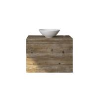Badkamermeubelset Gliss Zeus 80 cm Donker Grenen Met Waskom - thumbnail