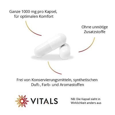 Vitals L-Glutamine 1000 mg Capsules