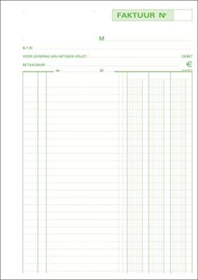 Exacompta facturen, ft 29,7 x 21 cm, dupli, verticaal, Nederlandstalig Exacompta facturen, ft 29,7 x 21 cm, dupli, verticaal, Nederlandstalig
