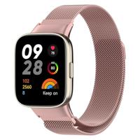 By Qubix - Milanese bandje - Rosé goud - Compatible met Xiaomi Redmi Watch 3 - Compatible Xiaomi bandje - thumbnail