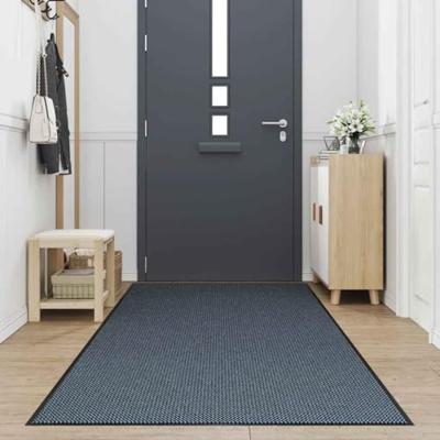 Deurmat 115x300 cm blauw