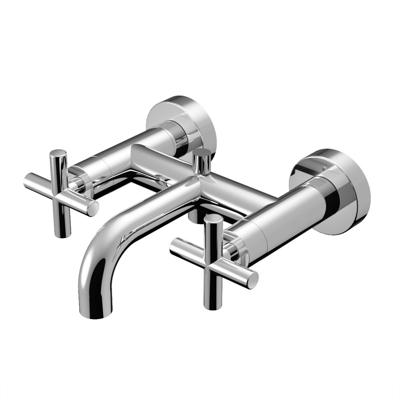 Badkraan Hotbath Chap 15cm Hartafstand Mengkraan Opbouw Glans Chroom met Uitloop Badkraan Hotbath Chap 15cm Hartafstand Mengkraan Opbouw Glans Chroom met Uitloop