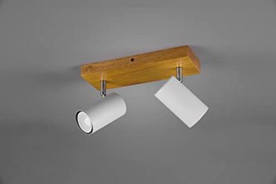 Trio 2-lichts opbouwspotMarley wit op hout - 812400231