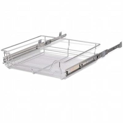 VidaXL Draadmanden uittrekbaar 2 st 600 mm zilverkleurig VidaXL Draadmanden uittrekbaar 2 st 600 mm zilverkleurig