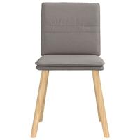 Eetkamerstoelen 6 st stof taupe - thumbnail