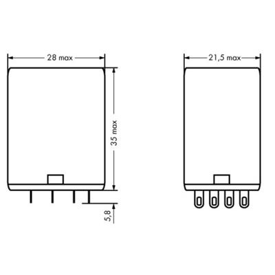 WAGO 858-153 Steekrelais 240 V/AC 5 A 4x wisselcontact 40 stuk(s)