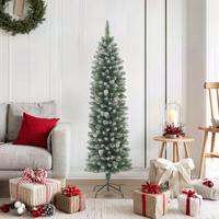 VidaXL Kunstkerstboom smal met standaard 180 cm pvc - thumbnail