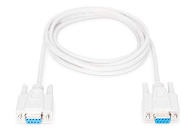 DIGITUS Seriële aansluitkabel - D-Sub 9 naar D-Sub 9 - vrouwelijk naar vrouwelijk - 2.0m - RS-232 - RS-485 - Beige
