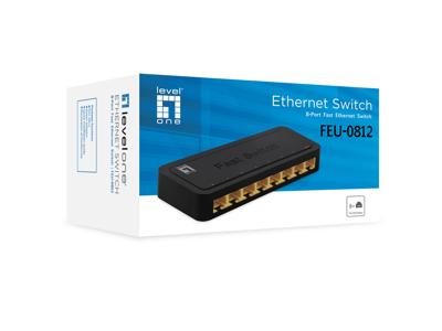 LevelOne FEU-0812 netwerk-switch Fast Ethernet (10/100) Zwart