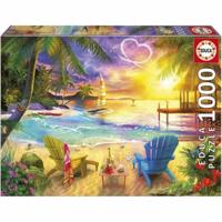 Puzzel - EDUCA - Love Beach - 1000 stukjes - 68x48 cm - Voor volwassenen - Thema Natuur - thumbnail