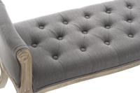 Kruk DKD Home Decor Natuurlijk Donker grijs Rubberwood Canvas 109 x 44,5 x 60 cm - thumbnail