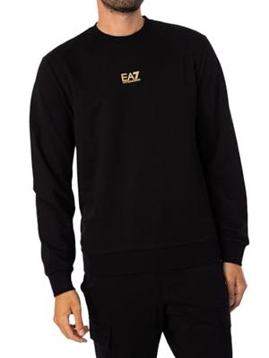 EA7 Emporio Armani 8NPM30 Sweater Heren Zwart/Goud - Maat S - Kleur: GoudZwart | Soccerfanshop