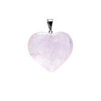 Edelsteen Hanger Rozenkwarts Hart (2 - 3 cm) - thumbnail