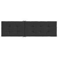 Terrasstoelkussen (75+105)x50x4 cm zwart - thumbnail