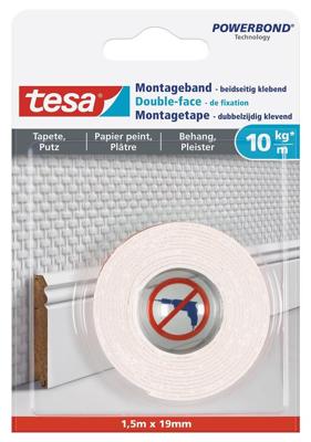 tesa WALLPAPER 77742-00000-00 Montagetape tesa Powerbond Wit (l x b) 1.5 m x 19 mm 1 stuk(s) tesa WALLPAPER 77742-00000-00 Montagetape tesa Powerbond Wit (l x b) 1.5 m x 19 mm 1 stuk(s)