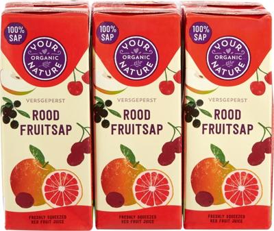 Your Organic Nature Rood Fruit Sap 6-pack (6x200ml) Your Organic Nature Rood Fruit Sap 6-pack (6x200ml)