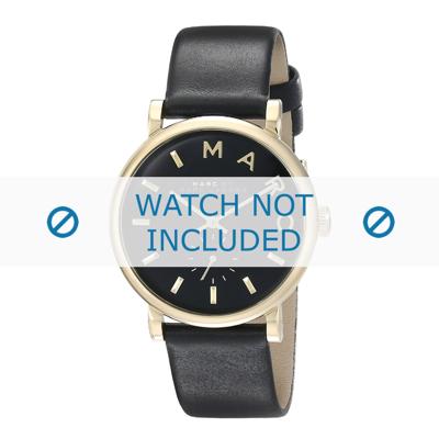 Horlogeband Marc by Marc Jacobs MBM1269 / MBM1218 / MBM3329 Leder Zwart 18mm Horlogeband Marc by Marc Jacobs MBM1269 / MBM1218 / MBM3329 Leder Zwart 18mm