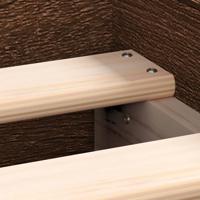 Bedframe hoofd- en voeteneinde bruin eikenkleur 120x190 cm - thumbnail