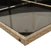 11-delige Tuinset met kussens poly rattan beige - thumbnail