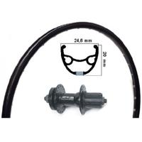 Kgs Achterwiel zac19 28 inch freewheel fh-m475 32g zwart - thumbnail