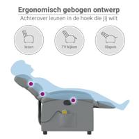 Massagestoel verstelbaar stof lichtgrijs - thumbnail