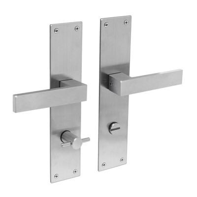 Intersteel Deurkruk Amsterdam op schild met toilet/badkamersluiting 78/8mm - RVS