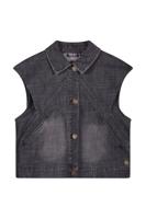 Like Flo Meisjes jeans gilet - Doris - Zwart - thumbnail
