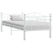 VidaXL Bedbank metaal wit 90x200 cm - thumbnail
