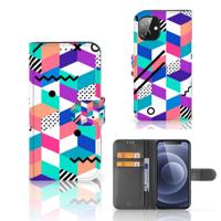 Apple iPhone 12 Mini | Book Case | Blokken Kleurrijk - thumbnail