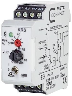 Metz Connect 110666 Drempelwaardeschakelaar 24, 24 V/AC, V/DC (max) 1x wisselcontact 1 stuk(s)