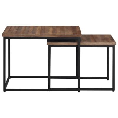 Tafeltjesset 2 st massief teakhout