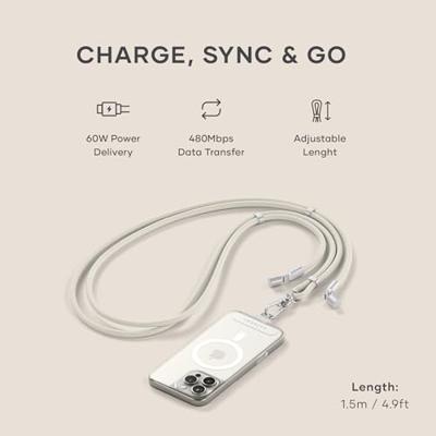 Satechi OntheGo Crossbody Lanyard kabel - Sand Satechi OntheGo Crossbody Lanyard kabel - Sand