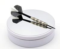 Engelhart Darts tungsten look set 23 g - 3 steeltip dartpijlen - tungsten look barrel - nylon shaft - wit / zwarte flight - inclusief etui - longfield - thumbnail