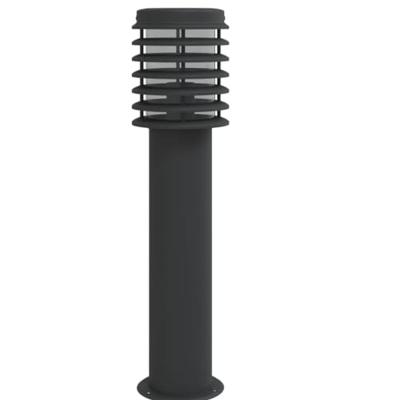 VidaXL Buitenvloerlamp met stopcontact 60 cm roestvrijstaal zwart - thumbnail