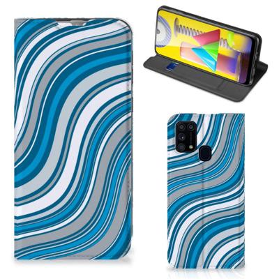Samsung Galaxy M31 | Hoesje met Magneet | Waves Blue
